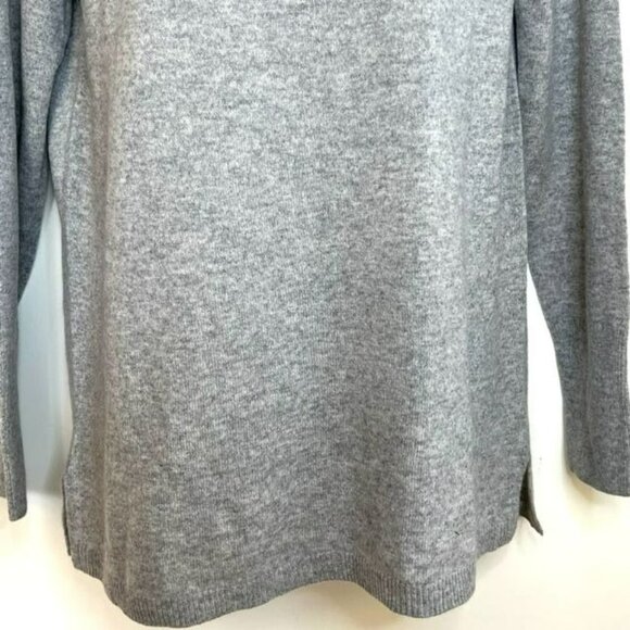TALBOTS GRAY 100% CASHMERE MOCK NECK SWEATER SIZE MEDIUM - Picture 5 of 10